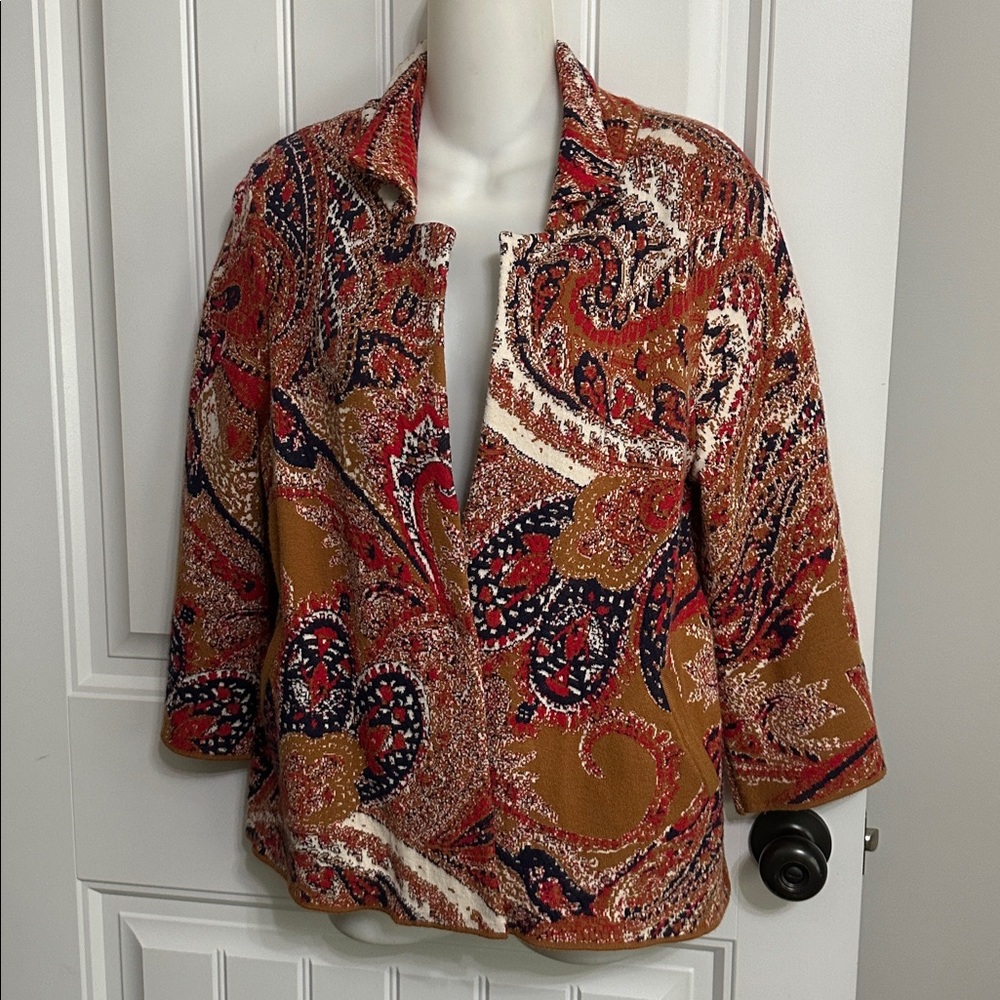 Nwots Moth By Anthropologie Paisley Jacket Small